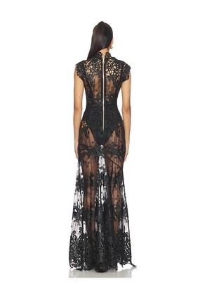 Zhivago Stolen Dreams Gown in Black. Size 0. Also in 4, 10, 12.