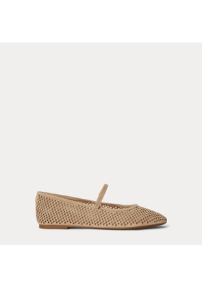 Jayna Perforated Suede Mary Jane Flat