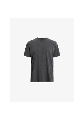 Mens Allsaints Saka Ramskull-Embroidered Cotton-Jersey T-Shirt