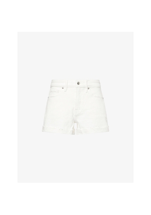 Womens Good American Good Girlfriend Denim Shorts