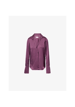 Womens Dries Van Noten Celindra Relaxed-Fit Satin Shirt