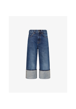 Womens Khaite Boyle Cropped Denim Jeans