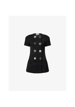 Womens Dries Van Noten Bonny Jewel-Embellished Woven Jacket