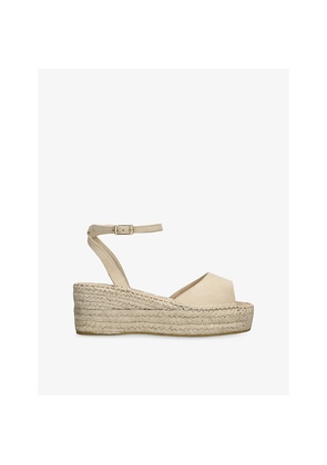 Womens Manebi Hamptons Suede Espadrille Wedge Sandals