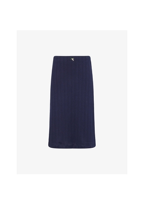 Womens Lacoste Pointelle-Knit Cotton Midi Skirt