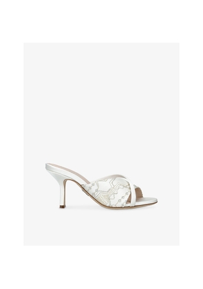 Womens Rodo Mabella 80 Satin Heeled Mules