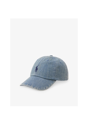 Mens Polo Ralph Lauren Brand-Embroidered Denim Cap