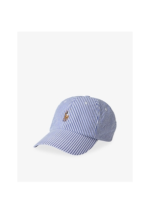 Mens Polo Ralph Lauren Striped Brand-Embroidered Cotton-Blend Cap