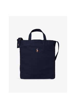 Mens Polo Ralph Lauren Brand-Embroidered Cotton-Canvas Tote Bag
