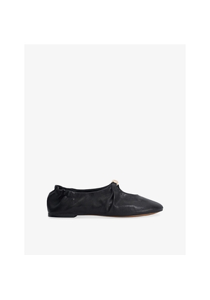 Womens Dune Havella Leather Ballet Flats