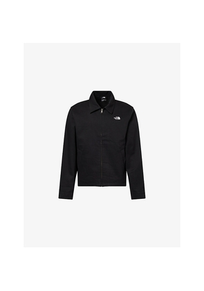 Mens The North Face Classic-Collar Embroidered-Logo Cotton Jacket