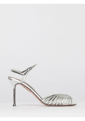 Heeled Sandal AQUAZZURA Woman color Silver