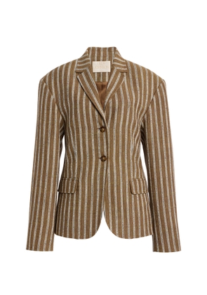 Ulla Johnson Matteo Striped Cotton-Blend Jacket - Moda Operandi