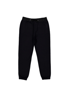 Saint Laurent Mens Embroidered-Logo Cotton Track Pants