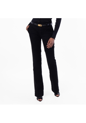 Saint Laurent Womens Low-Rise Bootcut Pants