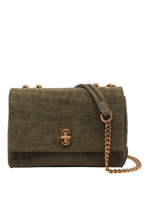 Marc Jacobs The Suede Croc Slim Dual Convertible Shoulder Bag