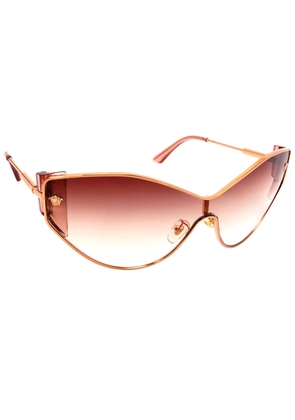 Versace Clear Gradient Orange Gradient Brown Cat Eye Ladies Sunglasses VE2239 14120P 47