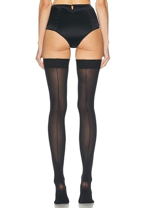Dolce & Gabbana Thigh High Sock in Black - Black. Size M (also in S).