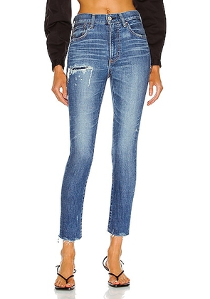 Moussy Vintage Hammond Skinny High Waisted in Blue - Denim-Medium. Size 26 (also in ).