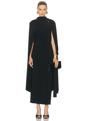 Norma Kamali Wrap Shawl in Black - Black. Size M/L (also in XS/S).