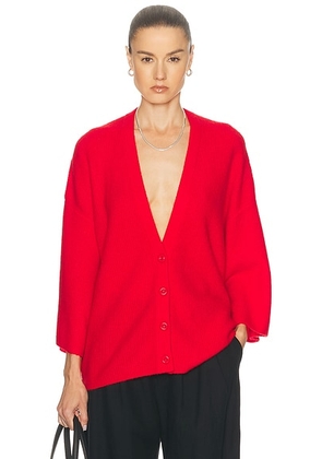 American Vintage Damsville Cardigan in Fraise - Red. Size M/L (also in XS/S).