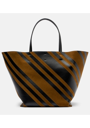 Phoebe Philo Basket Cabas leather and suede tote bag