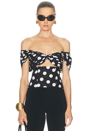 SANS FAFF Sorriso Top in Black & White - Black,White. Size L (also in M, S, XS).