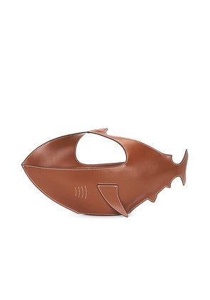 Staud Shark Bag in Tabac - Brown. Size all.