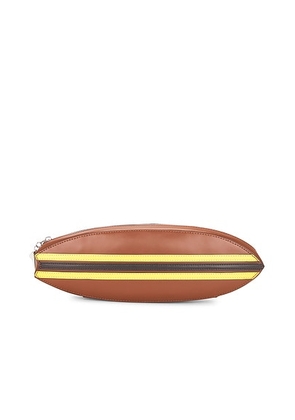Staud Surfboard Clutch in Tabac - Brown. Size all.