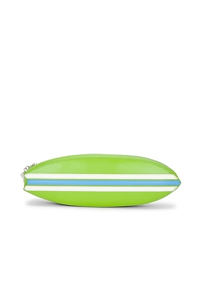 Staud Surfboard Clutch in Sprout - Green. Size all.