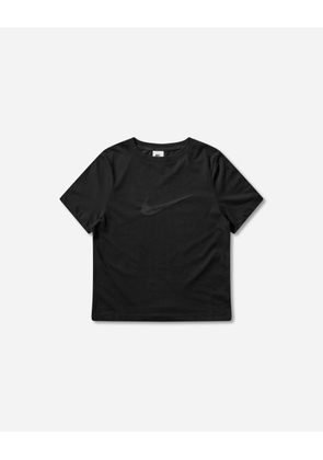 Women s Slim Shortsleeve Burnout Logo Top Black