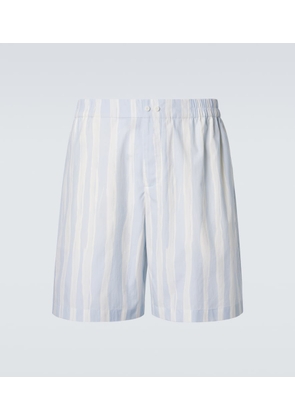 Jacquemus Calecon striped cotton poplin shorts
