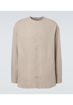Jacquemus Pastro herringbone linen-blend shirt