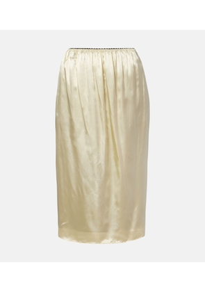 Phoebe Philo Silk-blend satin slip skirt