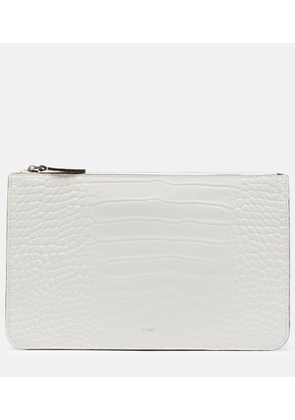 Toteme Threefold croc-effect leather clutch