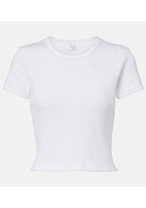 Leset Pointelle cotton crop top