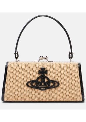 Vivienne Westwood Doll XL raffia-effect top-handle bag