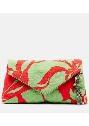 Dries Van Noten Envelope Small jacquard clutch