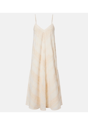 Juliet Dunn Embroidered cotton midi dress