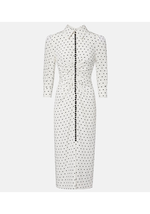 Carolina Herrera Polka-dot silk crepe de chine shirt dress