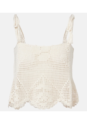 Anna Kosturova Rose crochet cotton top