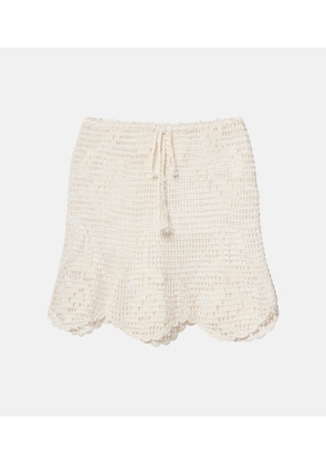 Anna Kosturova Rose crochet cotton miniskirt