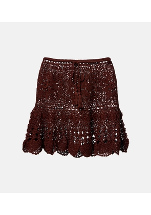 Anna Kosturova Crochet cotton miniskirt