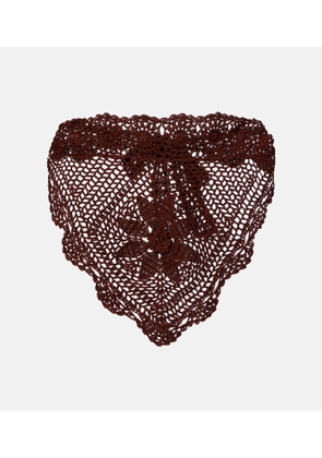 Anna Kosturova Crochet cotton crop top