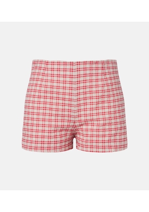 Faithfull Lila checked cotton shorts