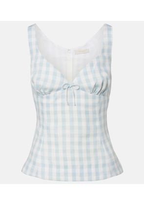 Faithfull Martuba gingham linen top
