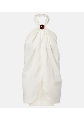 Faithfull Biba halterneck linen top