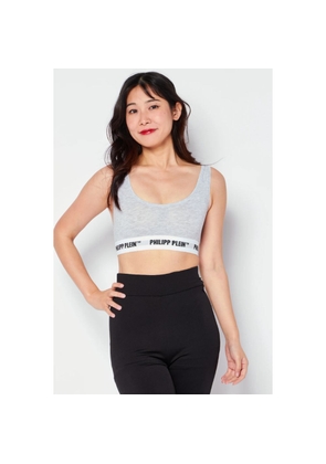 Philipp Plein Gray Cotton Tank Tops - S