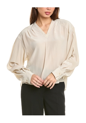 Brunello Cucinelli Beige Silk Blouse - L