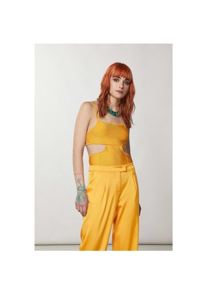 Patrizia Pepe Orange Viscose Tank Tops - XS